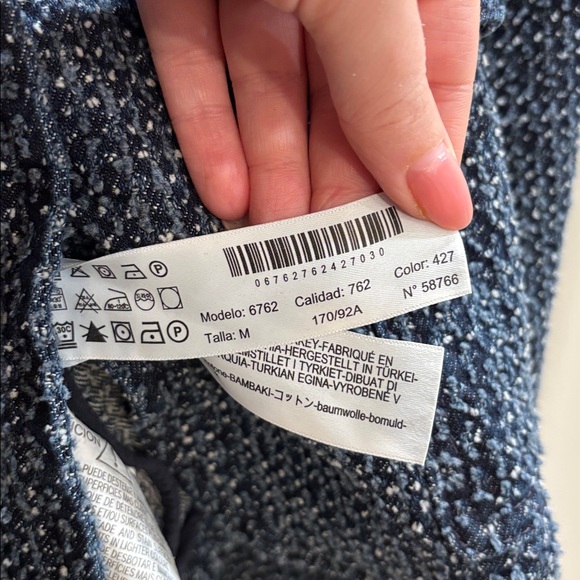 Massimo Dutti Navy Tweed Blazer - Picture 5 of 6